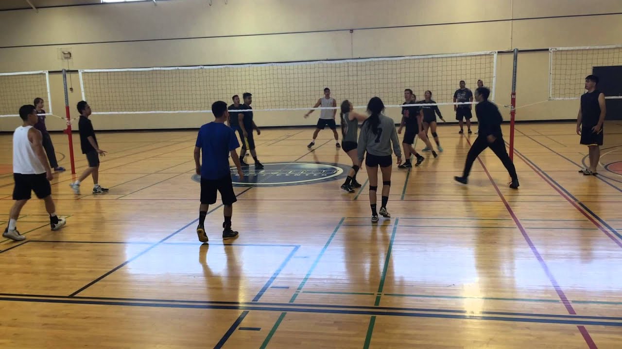 NCCCAF 2015 indoor volleyball tournament coed final 1 YouTube