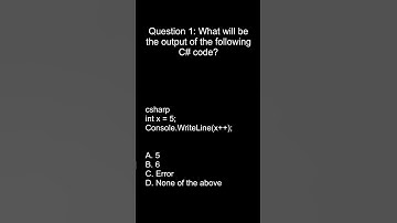 .NET Programming Interview Question #1 | C# MCQ for Practice