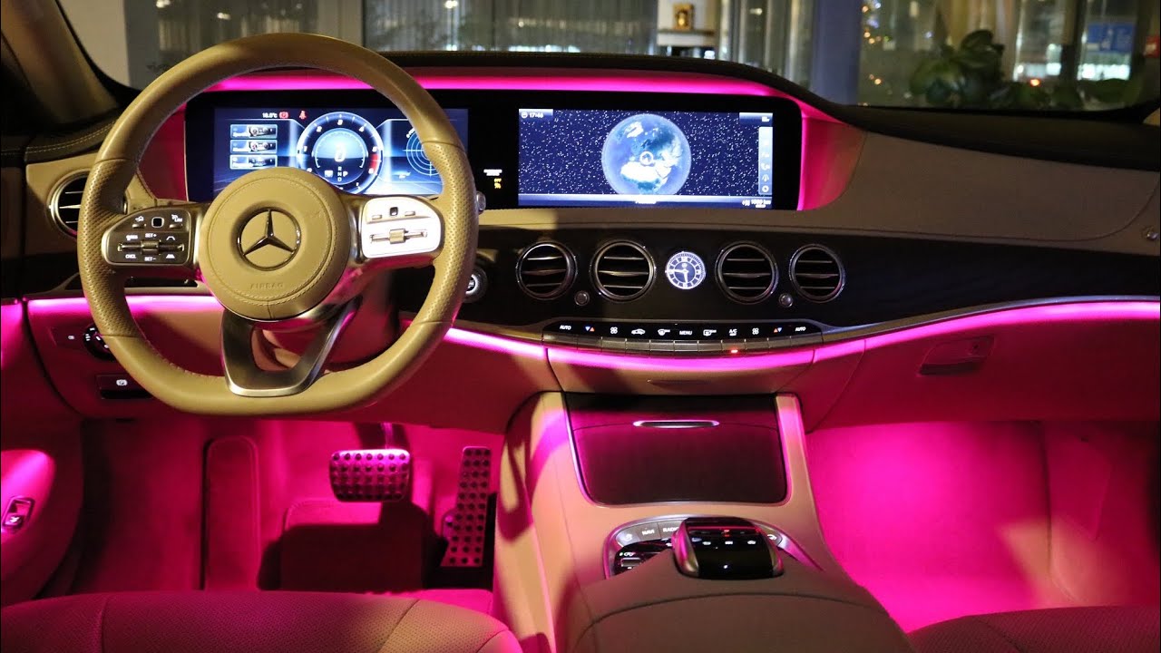 The Interior Of The New Mercedes Benz S Class Ambient Lighting Youtube