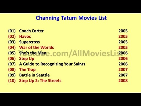Channing Tatum Movies List - YouTube