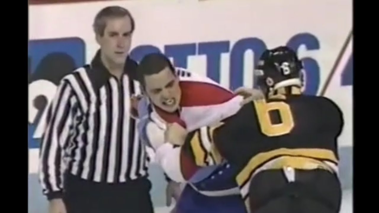 Bruins - Canadiens rough stuff 11/18/85