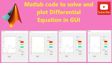 How to solve and plot Differential equations in Matlab code with Gui