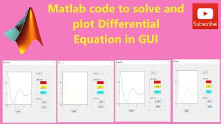 How to solve and plot Differential equations in Matlab code with Gui