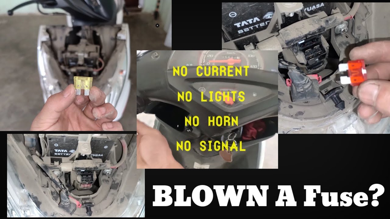 Yamaha Rayz/Zr Honda Dio (Blown up Fuse,No Current,No lights,No horn,No signal) Fix at Home