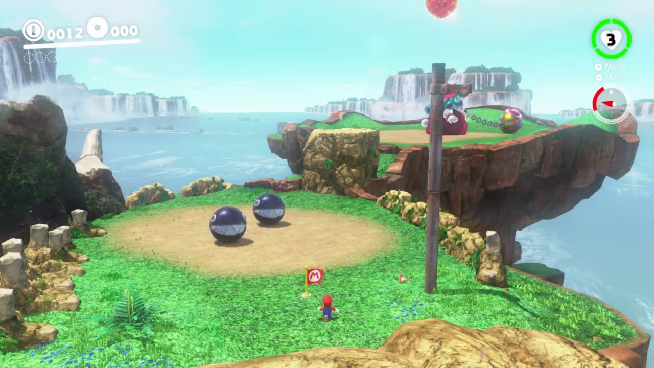Mario Waterfall Super Mario Odyssey: Getting to Cascade Kingdom's boss captureless ...
