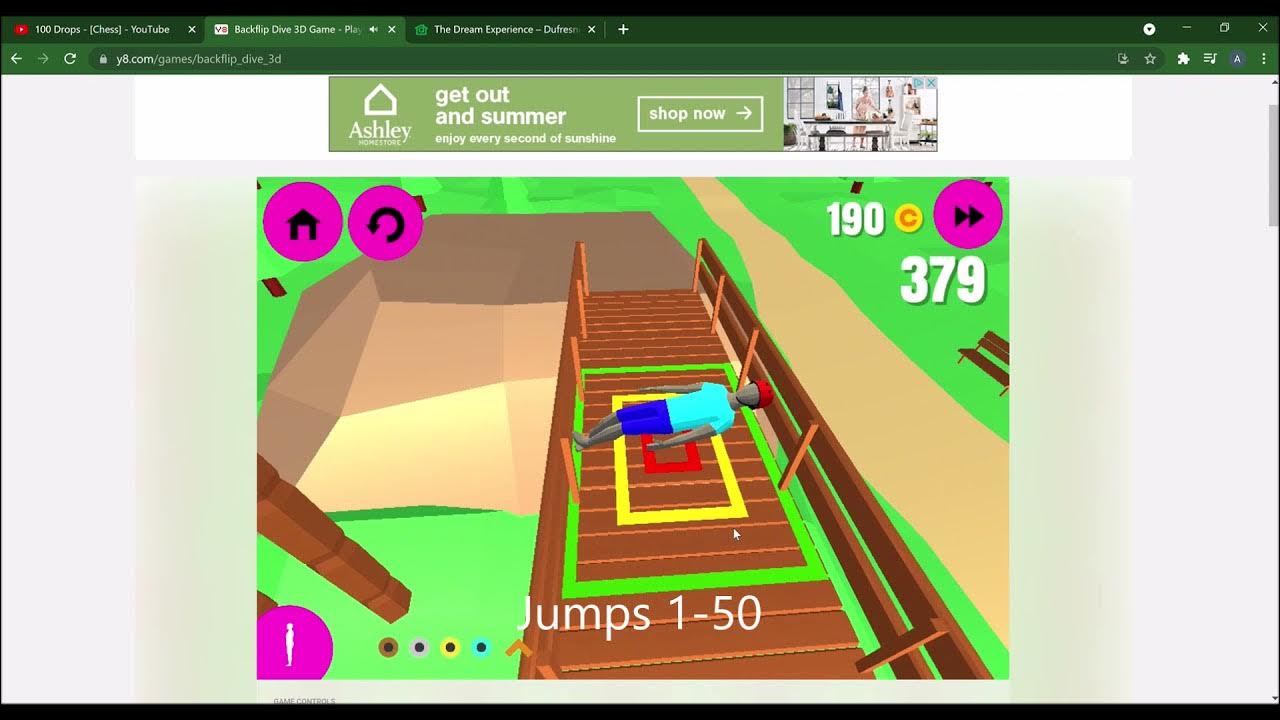 100 Jumps BackFlip Dive 3D YouTube