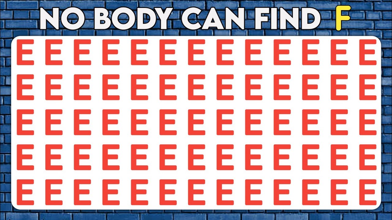 Test your Eyes - Find the Odd Number and Letter Focus Edition ...