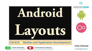Mobile and App Development: Android Layouts by Arfan Shahzad in Urdu