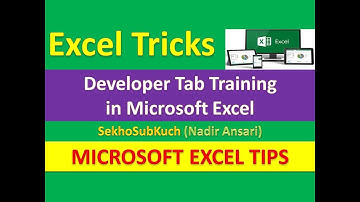 Developer Tab Training in Microsoft Excel : Excel Tips and Tricks [Urdu / Hindi]