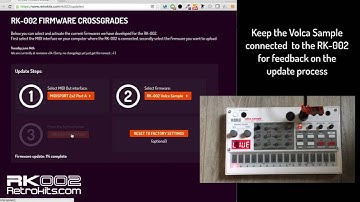 RK-002 Firmware update from browser Volca Sample / Volca FM / ...