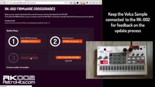 RK-002 Firmware update from browser Volca Sample / Volca FM / ...