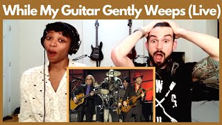 WHILE MY GUITAR GENTLY WEEPS AT THE 2004 ROCK AND ROLL HALL OF FAME CEREMONY (reaction)