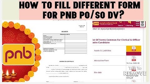 How to fill all form for PNB PO DV?