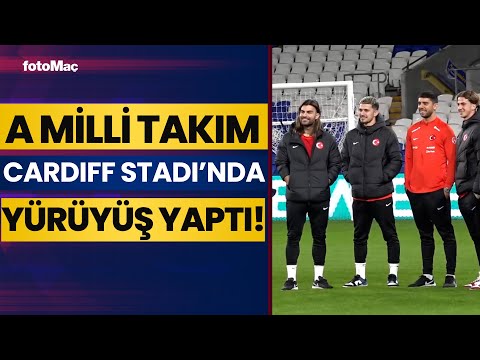 A Milli Futbol Takımı, Cardiff City Stadı'nda Yürüyüş Yaptı