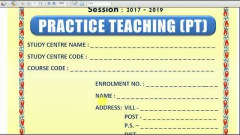 NIOS DELED 514 PRACTICE TEACHING (PT) COVER PAGE |