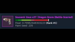 CS2 Buying the #1 Battle Scarred Souvenir Zeus x27 Dragon Snore