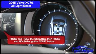 2015 Volvo XC70 Oil Light Reset / Service Light Reset