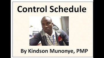 19 Project Time Management   Control Schedule
