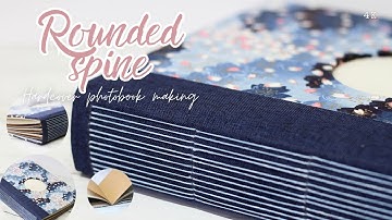 Create a Beautiful Rounded Spine Hardcover Photo Book at Home | Bookmaking ASMR, no music