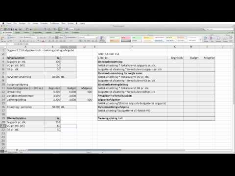 Video: Forskellen Mellem Standardomkostning Og Budgetkontrol