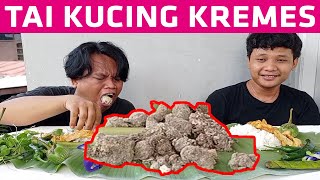 SENSASI MUKBANG TAI KUCING hmm HIDUNG HAMPIR SIRNA   LALAPAN MENTAH