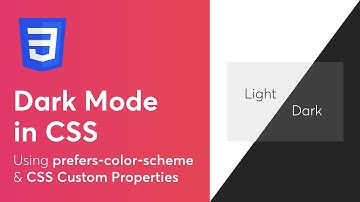 Dark Mode using prefers-color-scheme & CSS Custom Properties - Web Development Tutorial