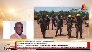 𝐍𝐞𝐰𝐬 𝐏𝐨𝐭: Military clears17.75km of land for Accra-Kumasi expressway.