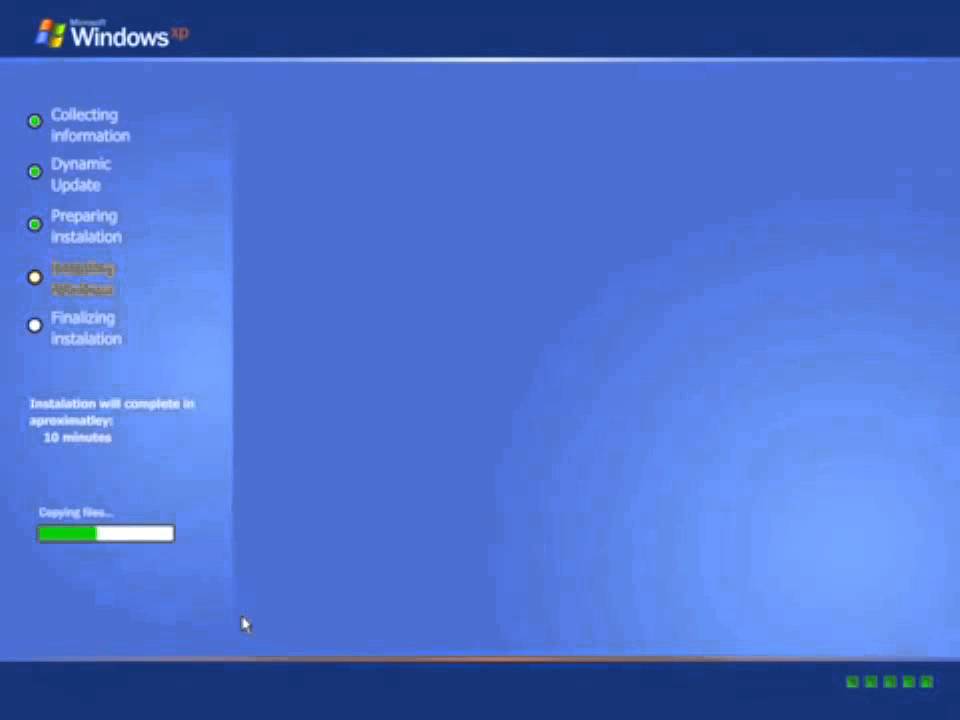 Windows Xp Stick Windows Xp Instalacioni Tutorial Youtube