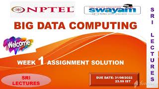 💥WEEK 1💥 🔥🔥BIG DATA COMPUTING ASSIGNMENT ANSWER🔥🔥