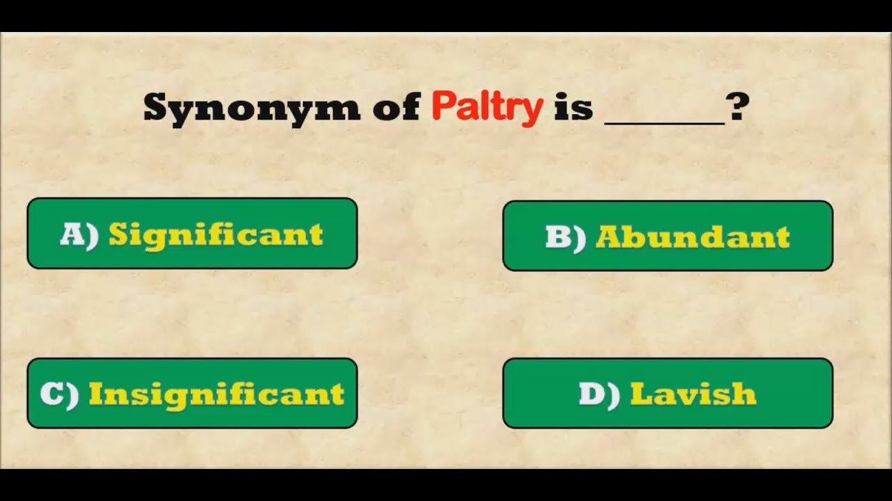 TEST YOUR SYNONYMS SKILLS - 97% will fail this test 