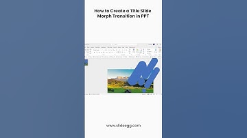 How to Create a Title Slide Morph Transition in PPT #shorts