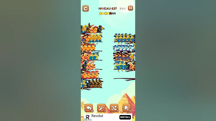 bird sort 2 color puzzle solution niveau 637 #games #gaming #puzzle #puzzlegame #androidgames