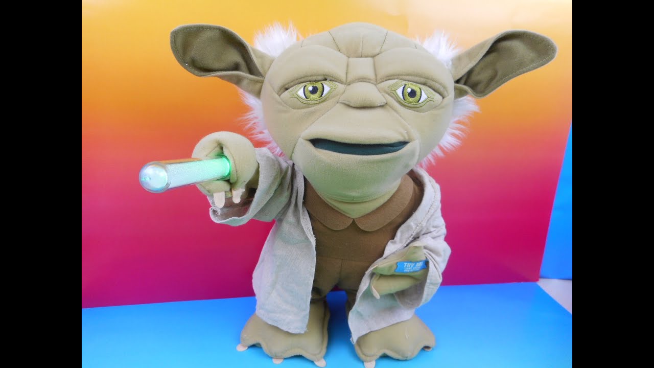 DISNEY'S STAR WARS LIGHTSABER BATTLE YODA YouTube