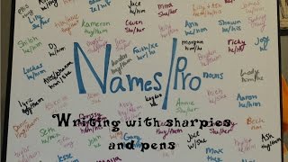 ASMR Writing with pens and sharpies