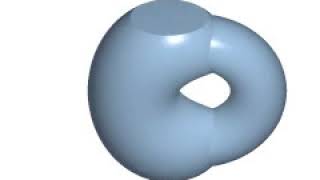 A continuous deformation (a type of homeomorphism) of a mug into a doughnut (torus)