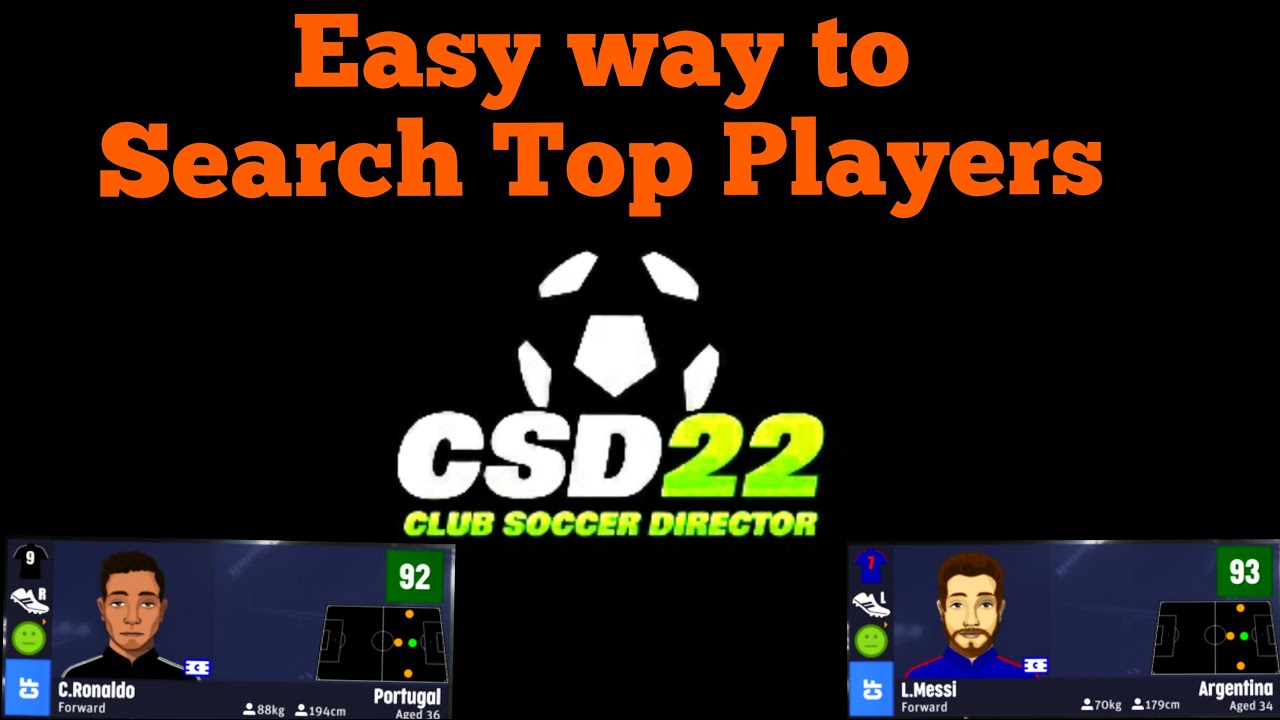 Club soccer director 2022 best player search - csd22 best player