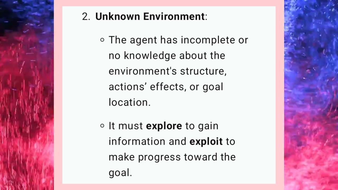 AL3391  UNIT  2 Online search agent unknown environment in AI 