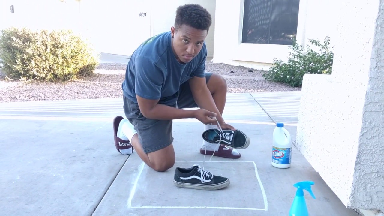 DIY Pouring Bleach On My Shoes! YouTube