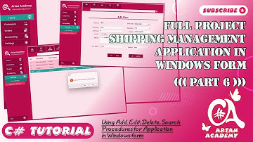 Part 6 C# Full Project Shipping Management Application | Use of Repositories in WinForm