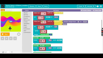 How to create Space invader game in code.org