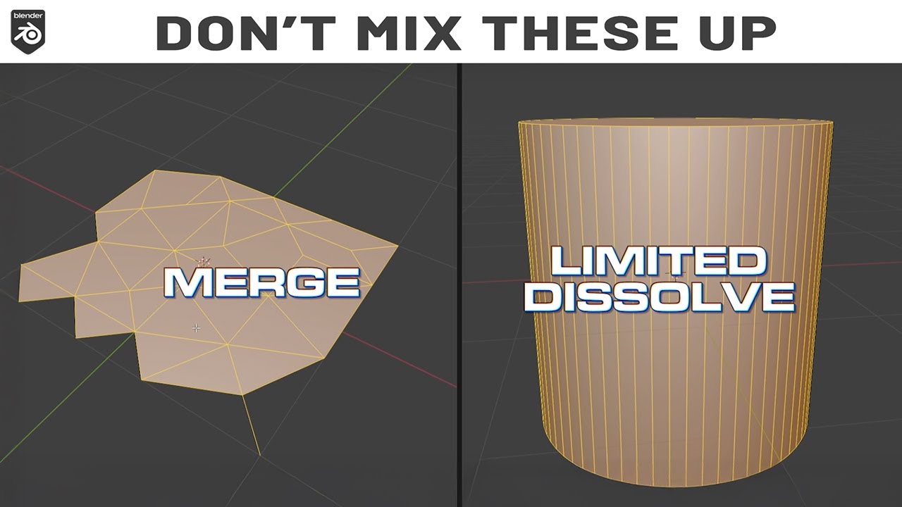 Merge vs Limited Dissolve in Blender (Clean Geometry FAST)