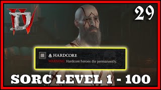 Diablo 4 Hardcore Road To 100 Sorcerer Playthrough Part 29