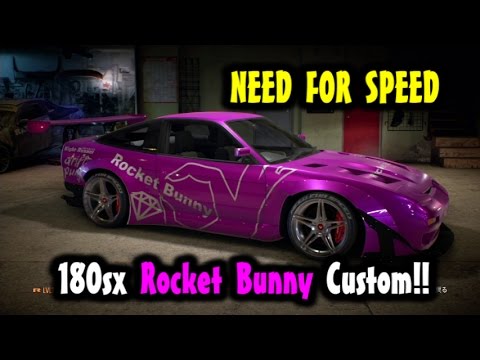 NEED FOR SPEED（NFS） 180sx Rocket bunny custom!! - YouTube