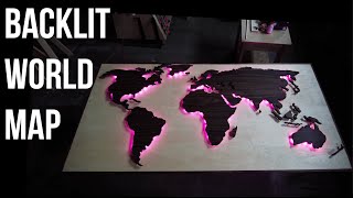 Backlit World Map
