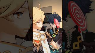 Aether licks like crazy #genshinimpact