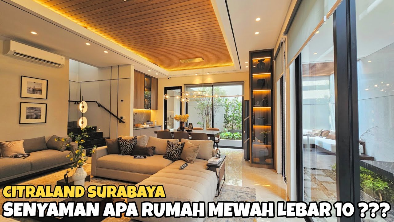 Inspirasi Rumah Mewah Senyaman Villa Dengan Taman Yang Berkelas Banget di Citraland Surabaya