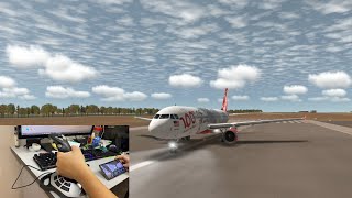 AirAsia A320 Takeoff at Singapore Changi Airport | Joystick | RFS - Real Flight Simulator screenshot 5