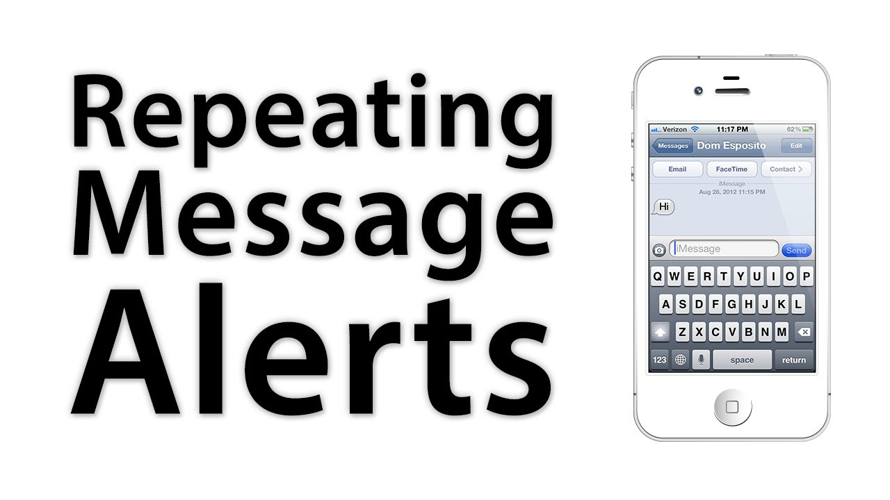 ios advice how to add or disable repeating message alerts youtube