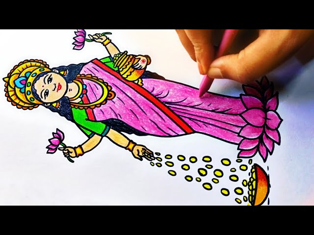 Hindu Goddess Lakshmi Stock Illustration - Download Image Now - Adult,  Backgrounds, Beauty - iStock