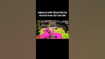 wipeout with three kills by me but how did i not die #splatoon #shorts